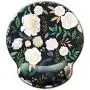 Miyaso Ergonomic Mouse Pad with Memory Foam Wrist Rest Support, Wrist Rest with Lycra Cloth, Non-Sip Rubber Base for Computer, Laptop, Adorable Flower