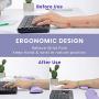 VicTsing Keyboard Wrist Rest Pad & Mouse Wrist Rest, Memory Foam & Superfine Fibre, Easy Typing and Pain Relief for Computer, Laptop, Office, Purple