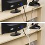D-Line CTW2.5W Cable Management Wrap Cable Organiser | Tidy Cables, Cords & Wires in Home/Office | 2.5m Length, expands Around Cables 10-40mm, White
