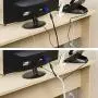 D-Line CTW2.5W Cable Management Wrap Cable Organiser | Tidy Cables, Cords & Wires in Home/Office | 2.5m Length, expands Around Cables 10-40mm, White