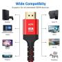 4K 60HZ HDMI Cable 15FT-2PACK, Highwings High Speed 18Gbps HDMI 2.0 Cable Braided HDMI Cord, 4K HDR 3D 4K 2160P 1080P ARC Ethernet-Compatible with UHD TV, Monitor, Blu-ray, PC Projector-Red