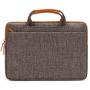 DOMISO 10.1 Inch Multi-Functional Laptop Sleeve Business Briefcase Messenger Bag with USB Charging Port for 10.1-10.5 Inch Laptop / Tablet / iPad Pro / iPad Air / Lenovo Yoga Book / Acer, Brown