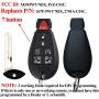 BESTHA for 2008-2015 Chrysler Town and Country 2008-2014 Dodge Grand Caravan Keyless Entry Remote Key Fob Replacement M3N5WY783X IYZ-C01C