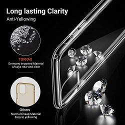 TORRAS Diamonds Clear Compatible for iPhone 11 Pro Max Case [Fully Protective] Slim Fit Shockproof Hard Plastic Back & Soft Silicone Bumper Phone Case 6.5, Transparent