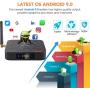 Android 9.0 TV Box, Pendoo X6 PRO Android TV Box 4GB RAM 32GB ROM, Dual-WiFi 2.4GHz/5GHz Bluetooth Quad Core 64 Bits 3D/4K Full HD/H.265/USB3.0 Android Box