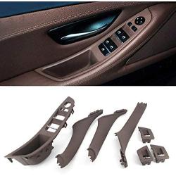 FEXON Mocha Window Switch Armrest Panel, Inner Door Pull Handle Trim Cover Kits Replacement for 2010-2016 BMW 5 Series 520 523 525 528 530 535 51417225875
