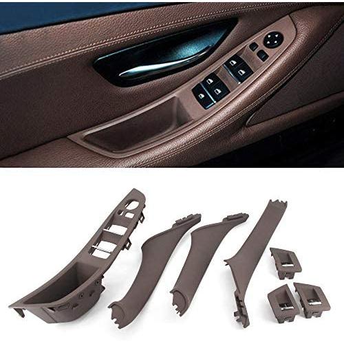FEXON Mocha Window Switch Armrest Panel, Inner Door Pull Handle Trim Cover Kits Replacement for 2010-2016 BMW 5 Series 520 523 525 528 530 535 51417225875