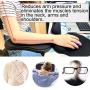 SZYAN Computer Arm Rest for Desk, Adjustable Ergonomic Wrist Rest Support for Keyboard Armrest Extender Rotating Mouse Pad for Table, Office, Chair, Desk, Yellow