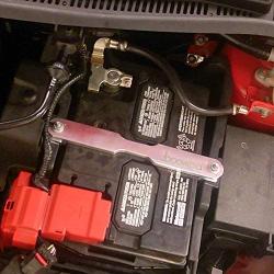 Boomba Racing Red Battery Holder/Tie Down Compatible with 2014+ Ford Fiesta ST