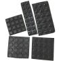 Black Self-Adhesive Bumper Pads 82-Piece Combo Pack (Round, Spherical, Square) - Noise Dampening Rubber Feet for Cabinets, Small Appliances, Electronics, Picture Frames, Furniture, Drawers, Cupboards
