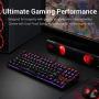 Redragon K552 Mechanical Gaming Keyboard RGB LED Rainbow Backlit Wired Keyboard with Red Switches for Windows Gaming PC (87 Keys, Black)