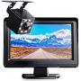 Vehicle Backup Cameras Kits with Monitor Front Rearview Reversing Camera for Small Cars Asistance When Parking + 4.3'' 720P Monitor w/ Guidelines, Xroose Wired-FR5