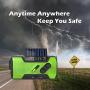 RunningSnail Solar Crank NOAA Weather Radio for Emergency with AM/FM, Flashlight, Reading Lamp and 2000mAh Power Bank (Green)