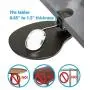 Max Smart Clamp on Mouse Platform, Clip on Mouse Pad Rotating 360, Ergonomic Mouse Tray Attachment, Office Mouse Pad, Slide Out Mouse Tray for Home, Office to Save Space (Black)