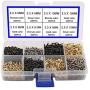 newlng 2.5MM Small Screws Phillips Flat Head Cross Self Tapping Tiny Screw Cabinet Electronic Accessories Screw Multifunctional DIY Micro Woodworking Mini Screw Set Gold Black Silver 1600pcs
