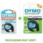 DYMO - DYM16952 Authentic LetraTag Labeling Tape for LetraTag Label Makers, Black Print on Clear pastic Tape, 1/2 W x 13 L, 1 roll (16952)