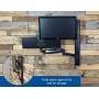 VIVO Black Sit-Stand Wall Mount Counterbalance Height Adjustable Monitor and Keyboard Workstation for Screens up to 27 inches STAND-SIT1K