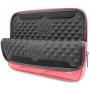 Vangoddy Shock Absorbent Carrying Quilted Sleeve Pink Travel Case for Fujitsu Arrow, Stylistic 9 inch to 10.5 inch Tablet PC