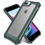 iPhone 8 Plus / 7 Plus Case with [ Screen Protector Tempered Glass x2Pack] SUPBEC Protective Phone Cover with Silicone PC+TPU Shockproof Rubber Heavy Duty Case for iPhone 8Plus / 7Plus Case-Green