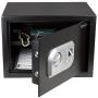 Stalwart Electronic Safe with Fingerprint Lock for Business or Home –Key or Biometric Entry Digital Wall or Floor Mount for Jewelry, Cash, and More
