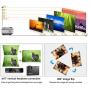 Mini Wifi Projector with Bluetooth 2800lumen LCD LED Android Projectors Portable HDMI USB VGA Audio for Home Theater Cinema Outdoor Movie Game Console,Airplay Miracast Wireless Cast iPad iPhone Tablet
