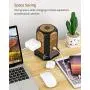SUPERDANNY Surge Protector Tower USB Power Strip with 9 AC Outlets 4 USB Slots, 9.8ft Extension Cord Multiple Port Extender Desktop Charging Station for Office Home Dorm Bedroom, Soft Wood Grain
