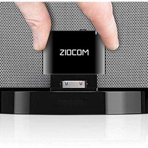 ZIOCOM 30 Pin Bluetooth Adapter Receiver for iPhone iPod Bose SoundDock and Other 30 pin Dock Speakers with 3.5mm Aux Cable(Not for Car and Motorcycles),Black