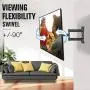 Mounting Dream UL Listed TV Mount TV Wall Mount Swivel and Tilt for 26-55 Inch TV, Perfect Center Design, Full Motion TV Wall Mount Bracket with Articulating Arm up to VESA 400x400mm, 60 lbs, MD2377