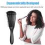 Emoly 2 Pack Detangling Brush for Natural Hair-Detangler for America 3a to 4c Kinky Wavy, Curly, Coily Hair, Detangle Easily with Wet/Dry (Black)