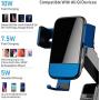 Wireless Car Charger, CTYBB Qi Auto-Clamping Air Vent Dashboard Car Phone Holder & QC3.0 Car Charger, 10W Compatible for Galaxy S10/S10+/S9,Charging for iPhone 11/11 Pro/11 Pro Max/XSMax/XS/XR/X/8P/8