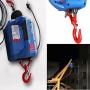 INTSUPERMAI Electric Hoist Crane 992 Lb Capacity 25 Ft Wire Cable Control Portable Household Electric Winch 110V Overhead Lift with Overload Protection