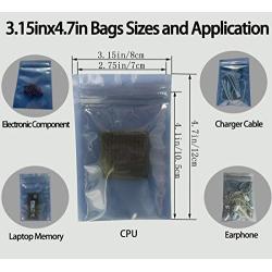 Daarcin Antistatic Bags, 40pcs 4 Sizes Mixed ESD Bags with Labels for Hard Drive HDD ESD Shielding Bags for Varieties of Electronic Device (4MixedSize)