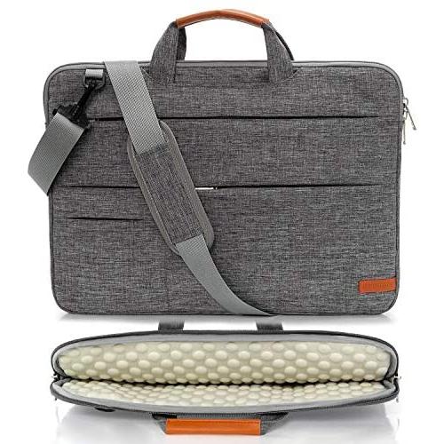 KINGSLONG Laptop Bag 15 15.6 Inch Laptop Shoulder Messenger Bag Case Sleeve, Lightweight Slim Computer Notebook Ultrabooks Carrying Case Briefcase Cover Men Women for Acer Asus Dell Lenovo HP Gray