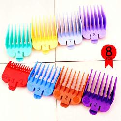 YG_Oline Hair Clipper Cutting Guides Set, 8 Colors and 8 Sizes Professional Hair Trimmer, Electronic Hair Clipper Coded Guide Combs for All Age People, 1/8 to 1