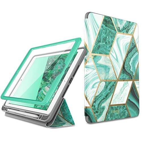 i-Blason Cosmo Case for New iPad 8th/7th Generation, iPad 10.2 2020 2019 Case, Full-Body Trifold with Built-in Screen Protector Protective Smart Cover with Auto Sleep/Wake & Pencil Holder (Prasio)