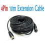 4Pin 18 LED IR Night Vision CCD Car Rear View Parking Reverse Camera + 4 Pin Connector Extension Cable For 12V/24V Bus Truck Trailer RV Caravan(Black Camera With 10m/33ft Cable)