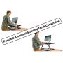 CHANGEdesk MINI small standing desk converter simple affordable adjustable height desktop riser for laptops single computer monitors portable compact lightweight ergonomic sit stand up tabletop stand