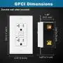 (10 Pack) UNIELE 20 Amp GFCI Outlet, Tamper-Resistant (TR) GFI Receptacle with LED Indicator, ETL Certified