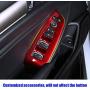 BOYUER 4PCS Window Switch Decoration Decal Frame Cover Panel Trim Door Handle Armrest Trim For Honda Accord 2018 2019 2020(RED)