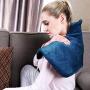 Deckey Heating Pad for Neck and Shoulder Pain Relief, Electric Heating Pads 18” x 25”, Heated Neck Wrap with Fast-Heating, Moist Heat Therapy for Cramps, 3 Heat Settings, Auto-Off, Machine Washable