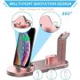Kertxin Wireless Charger,4 in 1 Charging Station for Apple,Qi Wireless Charging Stand for Apple Watch,iPhone,Airpods,Compatible with iWatch,iPhone 12/11/11 pro Xs X Max XR X 8 8+ Samsung S9 etc