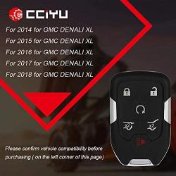 cciyu 1 X Flip Key Fob Uncut Blade (SHELL CASE) 6 Buttons Replacement for Suburban Tahoe for G MC Yukon XL HYQ1AA with FCC: 1551A-1AA 13508280 13580804 22984995 HYQ1AA 13580802 13580802 5922084