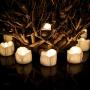 Pack of 12 Realistic Fake Flameless Candles with Timer Flickering Battery Operated Mini Led Candles 1.4 Inch Electric Tea Lights for Candelabra Table Centerpieces Window Event Home Decor