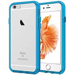 JETech Case Compatible with iPhone 6 Plus and iPhone 6s Plus 5.5-Inch, Shock-Absorption Bumper Cover, Anti-Scratch Clear Back (Blue)
