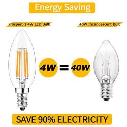 12 Pack Dimmable E12 LED Candelabra Bulb, 40 Watt Equivalent B11 LED Chandelier Light Bulbs, Warm White 2700K, 350 Lumens, Candelabra Base, Home Decorative