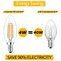 12 Pack Dimmable E12 LED Candelabra Bulb, 40 Watt Equivalent B11 LED Chandelier Light Bulbs, Warm White 2700K, 350 Lumens, Candelabra Base, Home Decorative