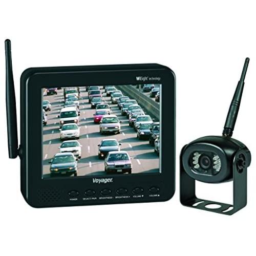 Voyager WVOS541 four Camera Enabled Digital Wireless Observation System with 5.6'' color LCD monitor, connect up to 4 wireless cameras and 1 wired camera, build-in microphone, 960 x 234 Resolution