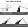 Digiroot Universal Stylus,[2-in-1] Disc Stylus Pen Touch Screen Pens for All Touch Screens Cell phones, iPad, Tablets, Laptops with 9 Replacement Tips(6 Discs, 3 Fiber Tips Included) - (Black)