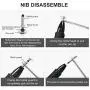 Digiroot Universal Stylus,[2-in-1] Disc Stylus Pen Touch Screen Pens for All Touch Screens Cell phones, iPad, Tablets, Laptops with 9 Replacement Tips(6 Discs, 3 Fiber Tips Included) - (Black)