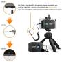 Comica CVM-WS50(C) Smartphone Wireless Lavalier Microphone with UHF 6 Channels 194 FT Wireless Range, Built-in Rechargeable Battery, Wireless Microphone for iPhone Samsung Huawei and More